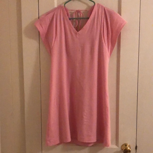 Free Assembly V-Neck T-Shirt Shift Dress Tie Back - Picture 1 of 4